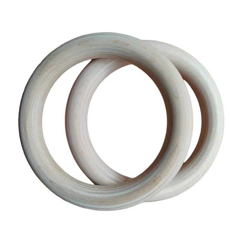 Gymnastic Ring Wood - HOES-Wooden Gymnastic Rings-1 Pair, Suitable For