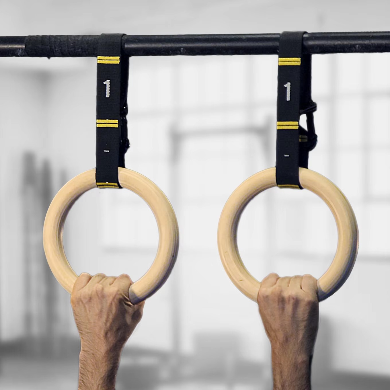 28/32mm Wood Gymnastic Rings N - Gymnastic Ring Wood ulasan dan harga